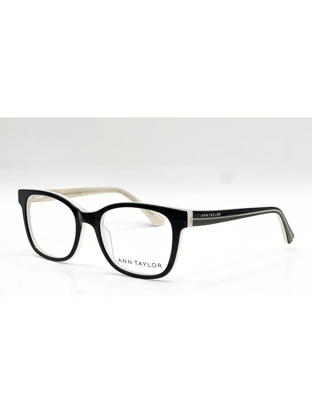 Ann Taylor At323 C01 Black/White Authentic Eyeglasses 51-18-132